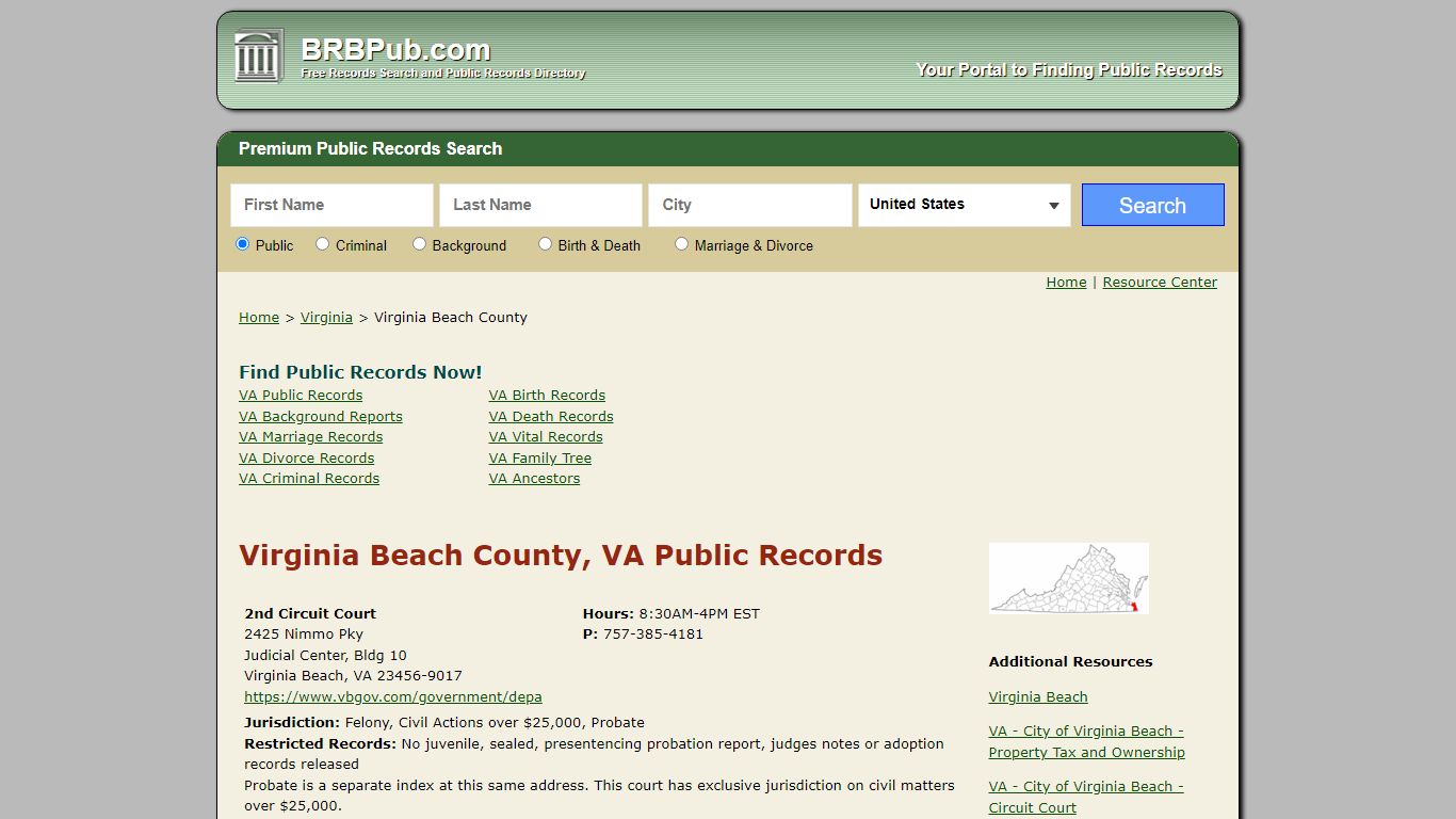 Virginia Beach County Public Records | Search Virginia Government Databases